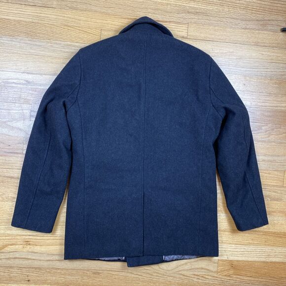 Calvin Klein Wool Blend Peacoat Womens S Medium Black Double Breasted - Picture 6 of 10